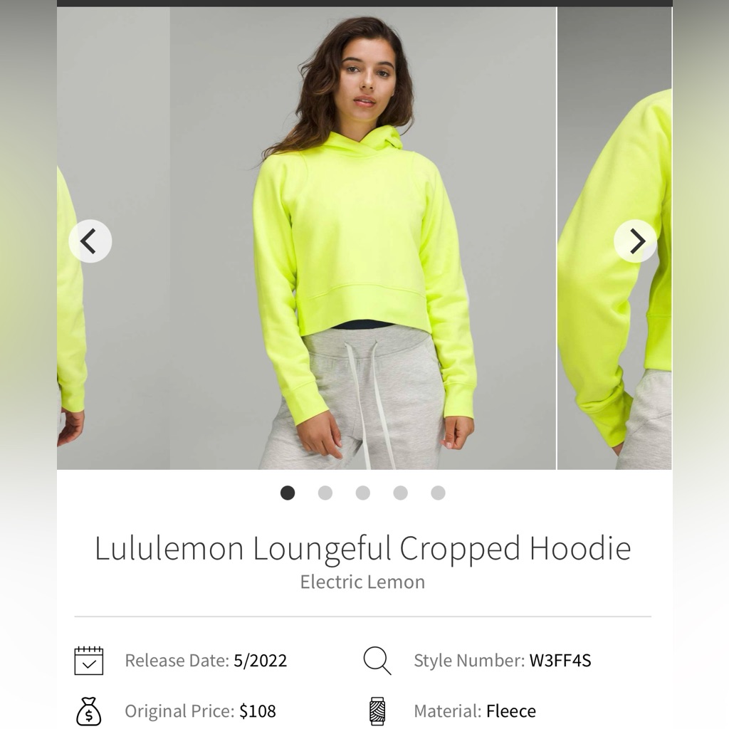 Lululemon Loungeful Cropped Hoodie